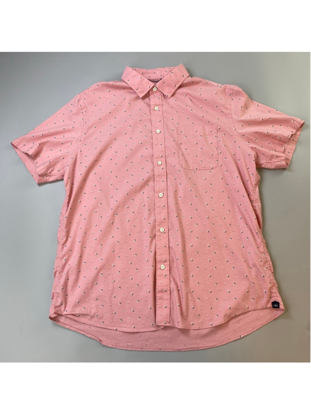 Faherty Movement Shirt XL Pink Prairie Floral Summer Pastel Coastal Preppy